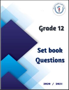 أسئلة set book انجليزي للصف الثاني عشر علمي الفصل الثاني- مدرسة الكويت الأهلية الحديثة -
