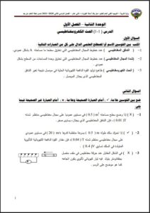 حل بنك أسئلة فيزياء -التوجيه العام- للصف الثاني عشر علمي الفصل الثاني