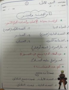 تلخيص تربية اسلامية الصف الخامس الفصل الأول