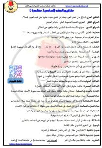 مفاهيم اجتماعيات الصف السادس الفصل الأول