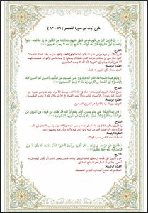 شرح آيات من سورة القصص 76 - 83 للغة العربية الصف السادس الفصل الثاني