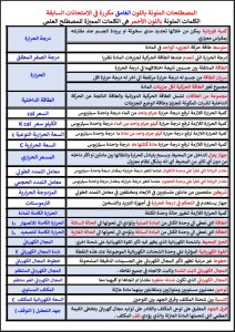 المراجعة النهائية فيزياء الصف الحادي عشر الفصل الثاني