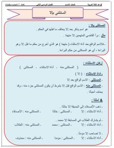 قواعد لغة عربية للصف التاسع الفصل الثاني