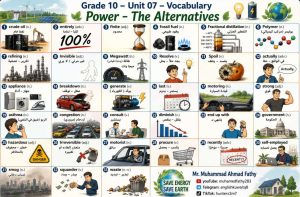 كلمات المنهج مع صور توضيحية للمعنى للغة الانجليزية الصف العاشر الفصل الثاني
